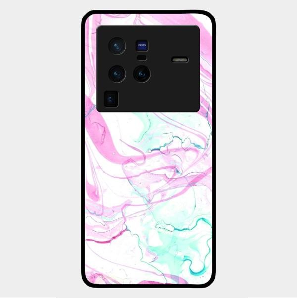 Fashion Marble Texture Glossy Metal Case Cover For Vivo X80 Pro 5G