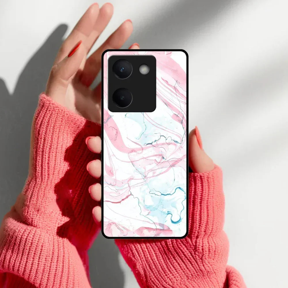 Fashion Marble Texture Glossy Metal Case Cover For Vivo - ShopOnCliQ