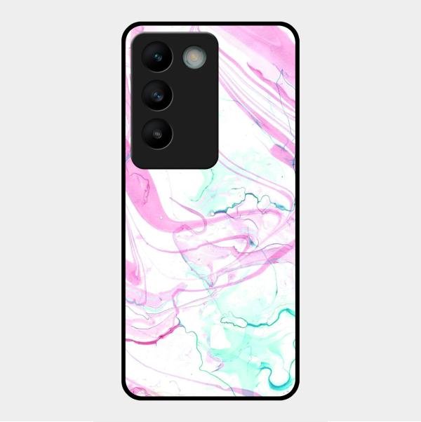 Fashion Marble Texture Glossy Metal Case Cover For Vivo Y200E 5G