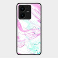 Fashion Marble Texture Glossy Metal Case Cover For Vivo Y22
