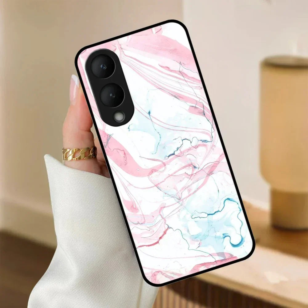 Fashion Marble Texture Glossy Metal Case Cover For Vivo - ShopOnCliQ