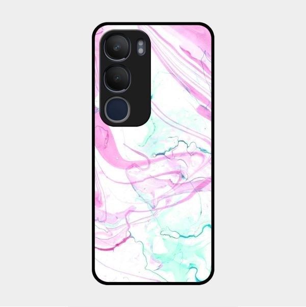 Fashion Marble Texture Glossy Metal Case Cover For Vivo Y29 5G