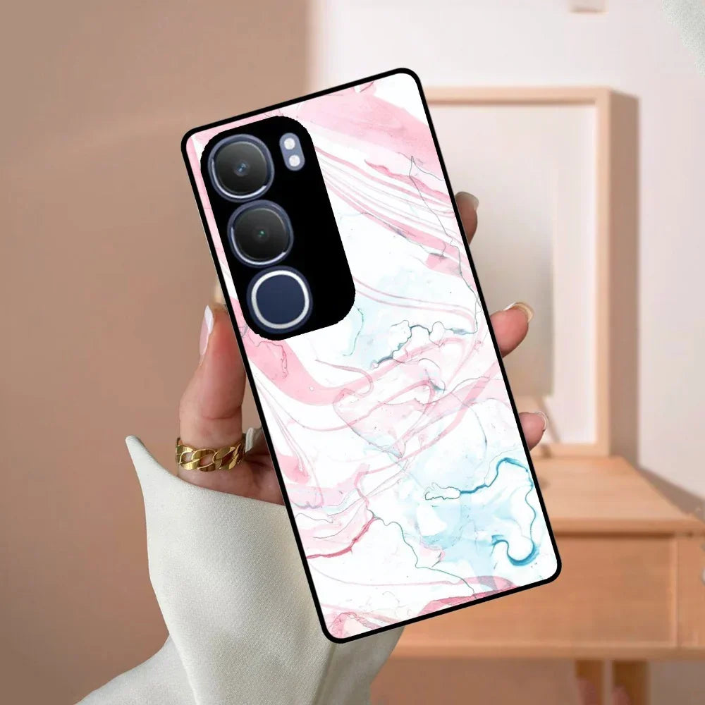 Fashion Marble Texture Glossy Metal Case Cover For Vivo - ShopOnCliQ