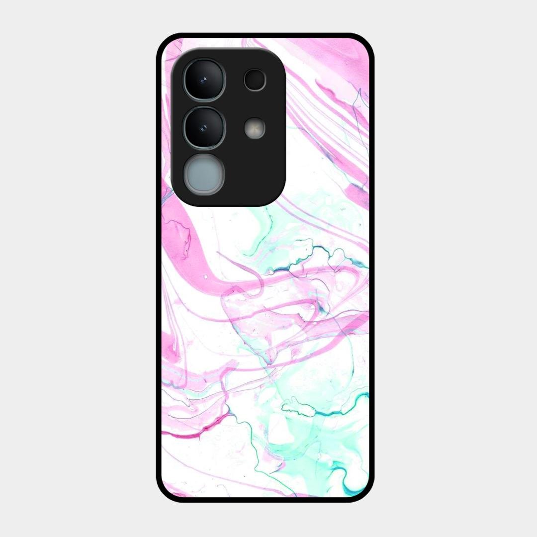Fashion Marble Texture Glossy Metal Case Cover For Vivo Y31 Pro 5G