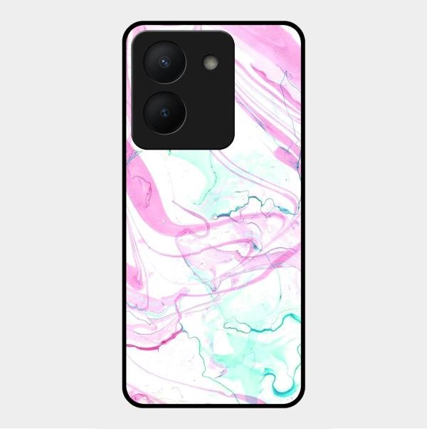 Fashion Marble Texture Glossy Metal Case Cover For Vivo Y36