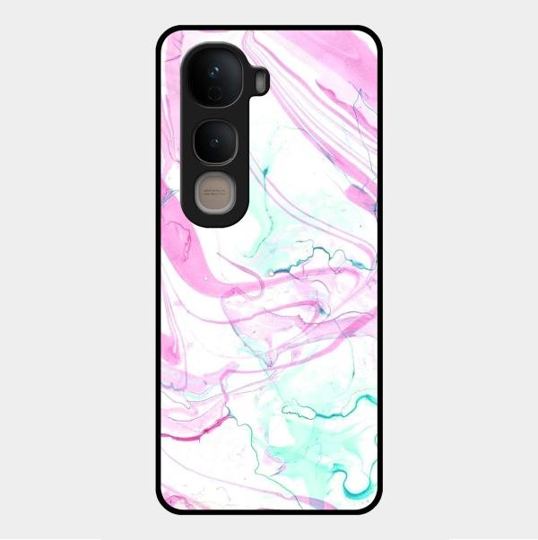 Fashion Marble Texture Glossy Metal Case Cover For Vivo Y400 5G