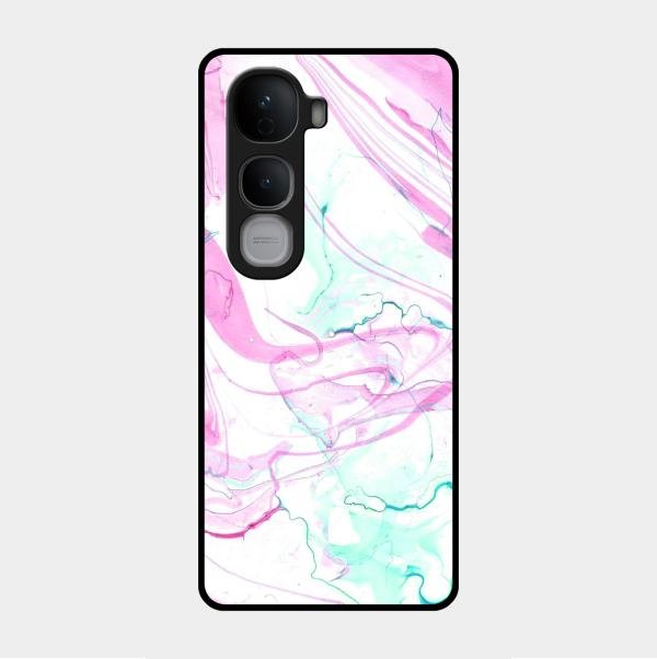 Fashion Marble Texture Glossy Metal Case Cover For Vivo Y400 Pro 5G