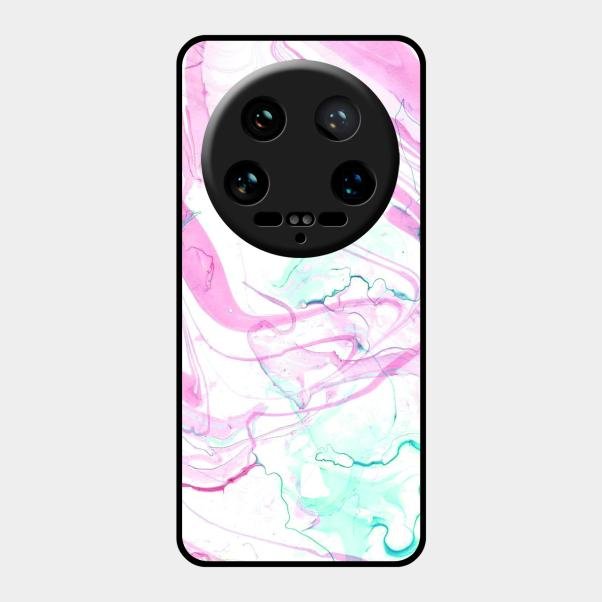 Fashion Marble Texture Glossy Metal Case Cover For Xiaomi 14 Ultra