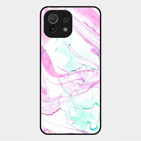 Fashion Marble Texture Glossy Metal Case Cover For Xiaomi Mi 11 Lite