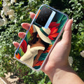 Fashionable Girl Hat Style Tropical Elegance Transparent Silicone Case For iQOO Z7s 5G