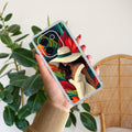 Fashionable Girl Hat Style Tropical Elegance Transparent Silicone Case For iQOO Z9s Pro 5G