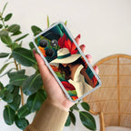 Fashionable Girl Hat Style Tropical Elegance Transparent Silicone Case For Realme 12 Pro 5G