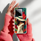 Fashionable Girl Hat Style Tropical Elegance Transparent Silicone Case For Realme GT 7 5G