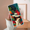 Fashionable Girl Hat Style Tropical Elegance Transparent Silicone Case For Redmi 14C 5G