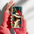 Fashionable Girl Hat Style Tropical Elegance Transparent Silicone Case For Samsung Galaxy A57 5G