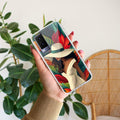 Fashionable Girl Hat Style Tropical Elegance Transparent Silicone Case For Vivo V21e 5G