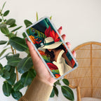 Fashionable Girl Hat Style Tropical Elegance Transparent Silicone Case For Vivo T2 Pro 5G