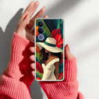 Fashionable Girl Hat Style Tropical Elegance Anti Yellow Case For Vivo V70 FE 5G
