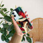 Fashionable Girl Hat Style Tropical Elegance Anti Yellow Case For Vivo Y29 5G