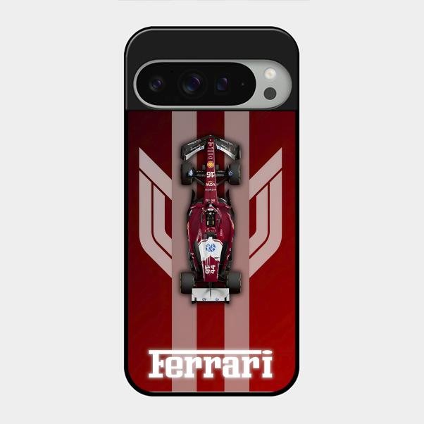 Ferrari Racing Legacy Glass Case For Google Pixel 9 Pro Xl