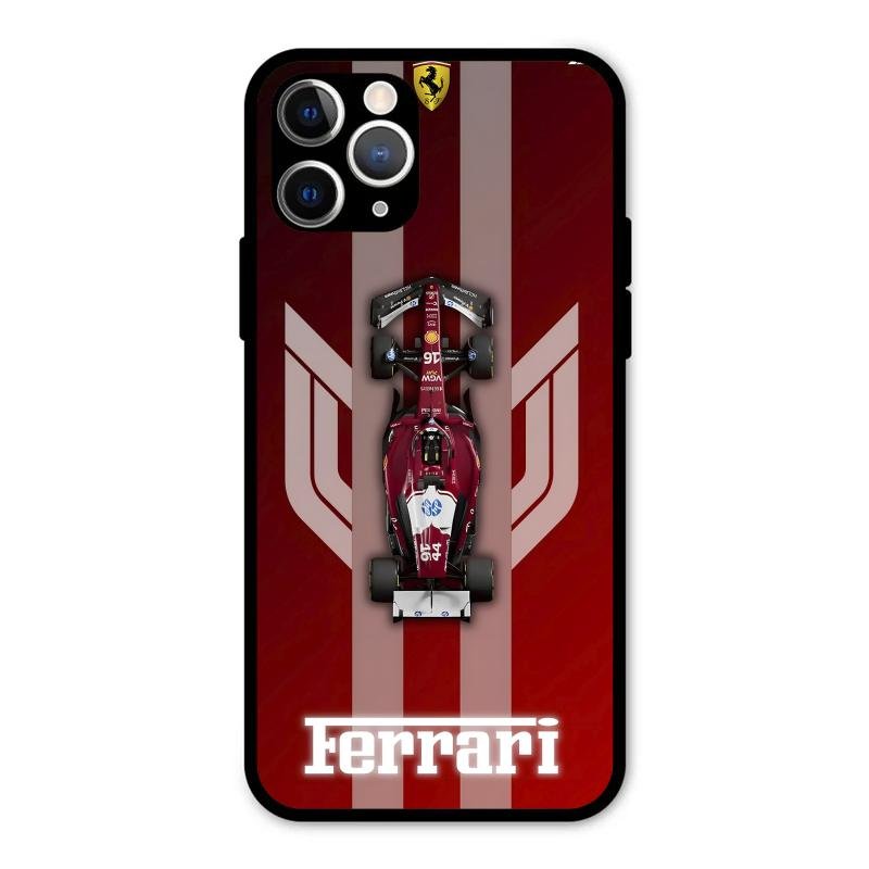 Ferrari Racing Legacy Glass Case For iPhone 11 Pro