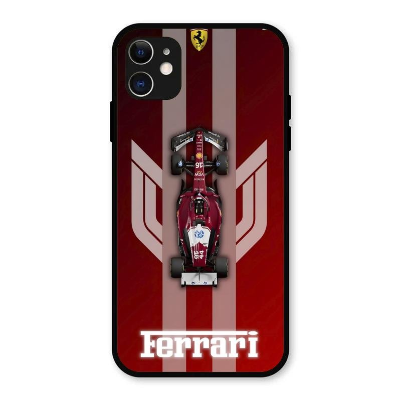 Ferrari Racing Legacy Glass Case For iPhone 11