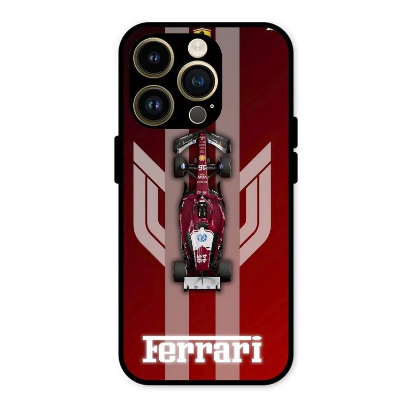 Ferrari Racing Legacy Glass Case For iPhone 14 Pro