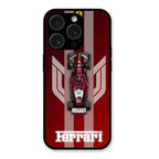Ferrari Racing Legacy Glass Case For iPhone 15 Pro