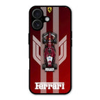 Ferrari Racing Legacy Glass Case For iPhone 16 Plus