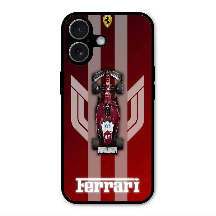 Ferrari Racing Legacy Glass Case For iPhone 17