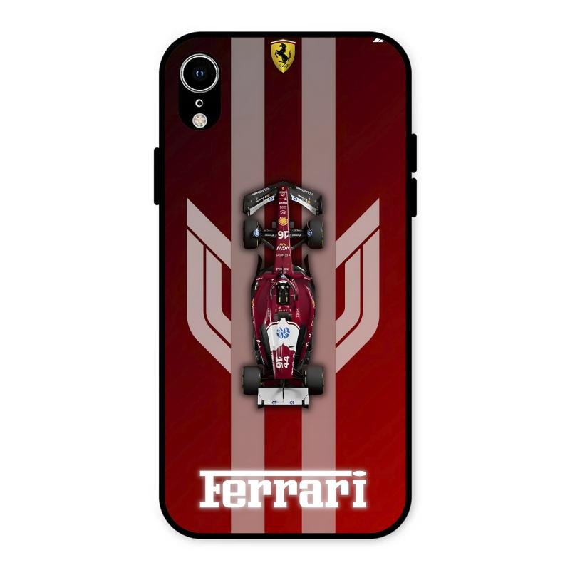Ferrari Racing Legacy Glass Case For iPhone XR