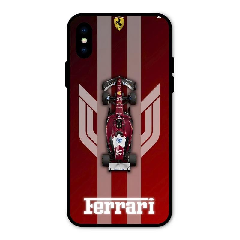 Ferrari Racing Legacy Glass Case For iPhone XS