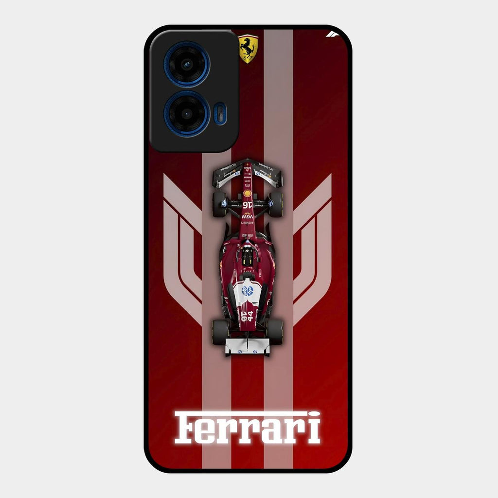 Ferrari Racing Legacy Glass Case For Motorola G45 5G