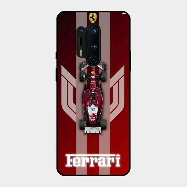 Ferrari Racing Legacy Glass Case For Oneplus 8 Pro
