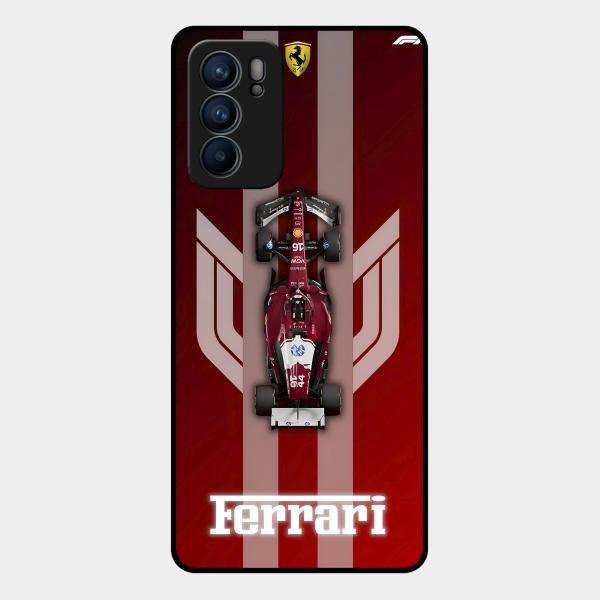 Ferrari Racing Legacy Glass Case For Oppo Reno 6 5G