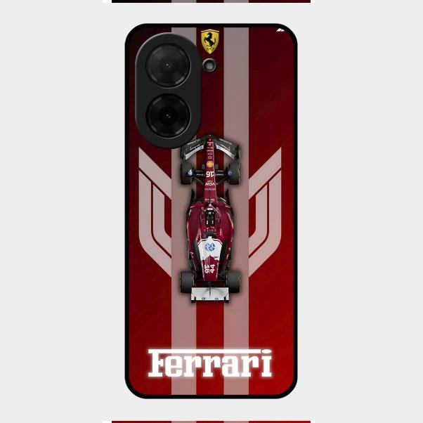 Ferrari Racing Legacy Glass Case For Poco C71