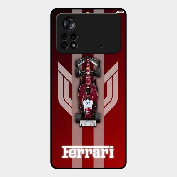 Ferrari Racing Legacy Glass Case For Poco X4 Pro 5G