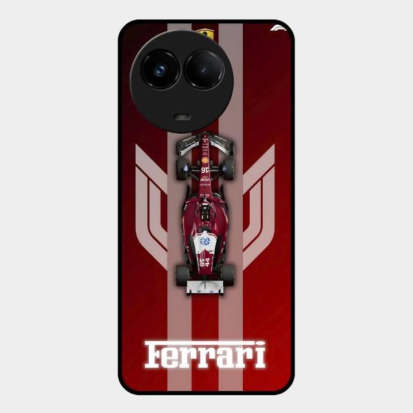 Ferrari Racing Legacy Glass Case For Realme C67 5G