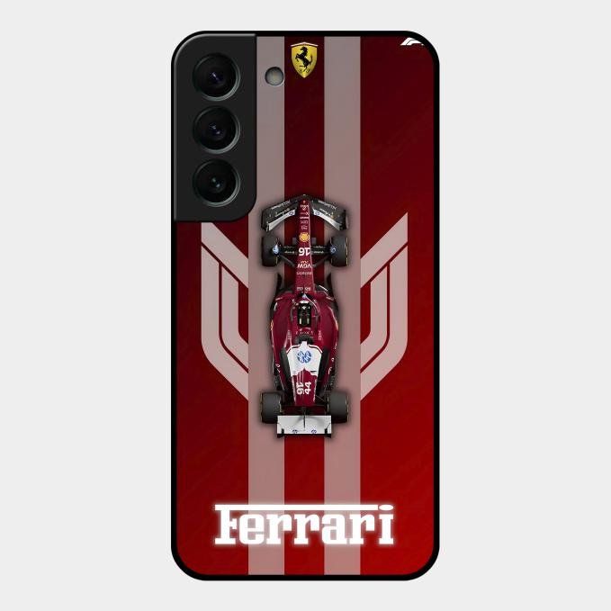 Ferrari Racing Legacy Glass Case For Samsung Galaxy S22 Plus 5G