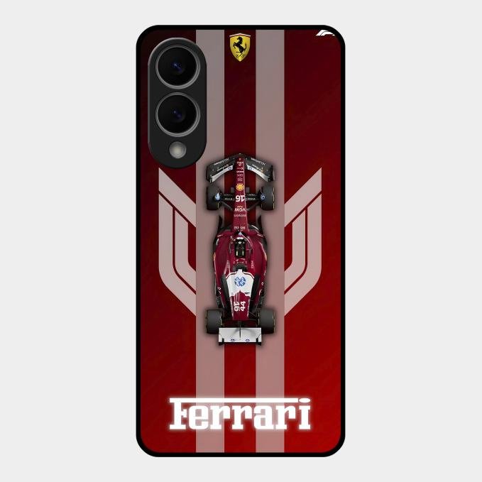 Ferrari Racing Legacy Glass Case For Samsung Galaxy S25 Edge 5G