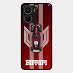 Ferrari Racing Legacy Glass Case For Vivo T2X 5G