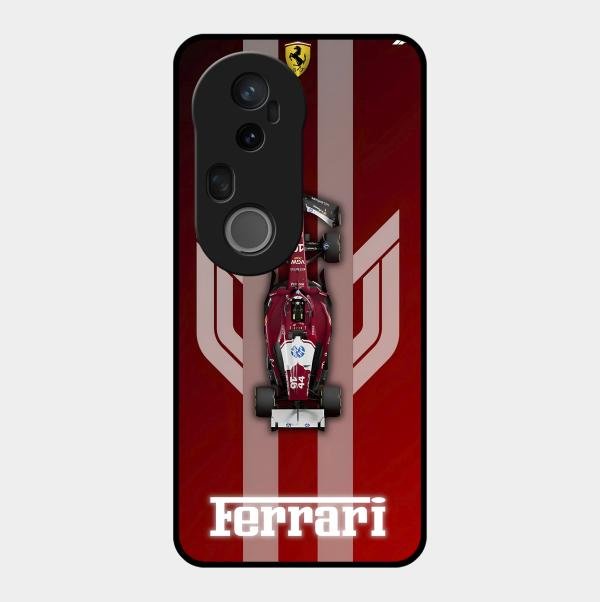 Ferrari Racing Legacy Glass Case For Vivo T4 Ultra 5G