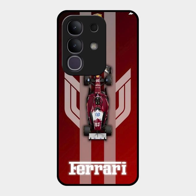 Ferrari Racing Legacy Glass Case For Vivo T4X 5G
