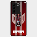 Ferrari Racing Legacy Glass Case For Vivo V27 5G