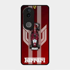 Ferrari Racing Legacy Glass Case For Vivo V50E 5G
