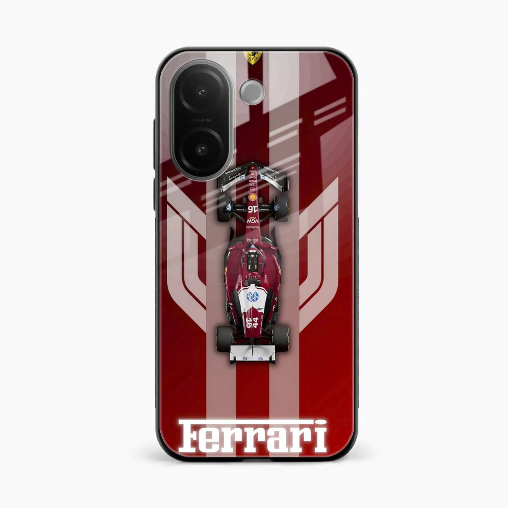 Ferrari Racing Legacy Glass Case For Vivo V60e 5G