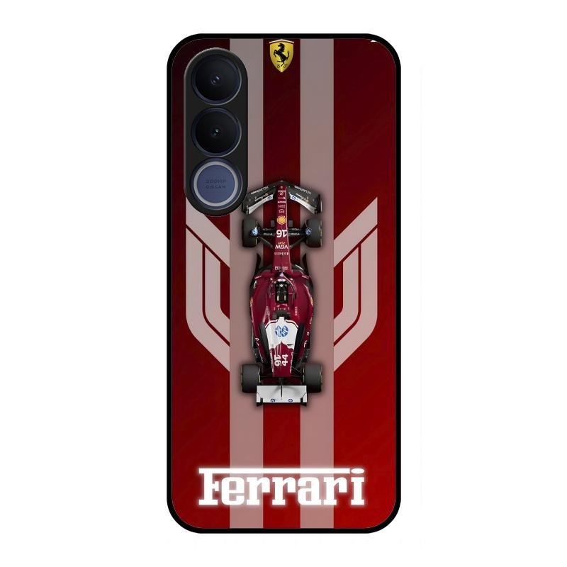 Ferrari Racing Legacy Glass Case For Vivo V70 FE 5G