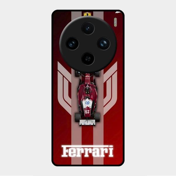 Ferrari Racing Legacy Glass Case For Vivo X100 Pro 5G