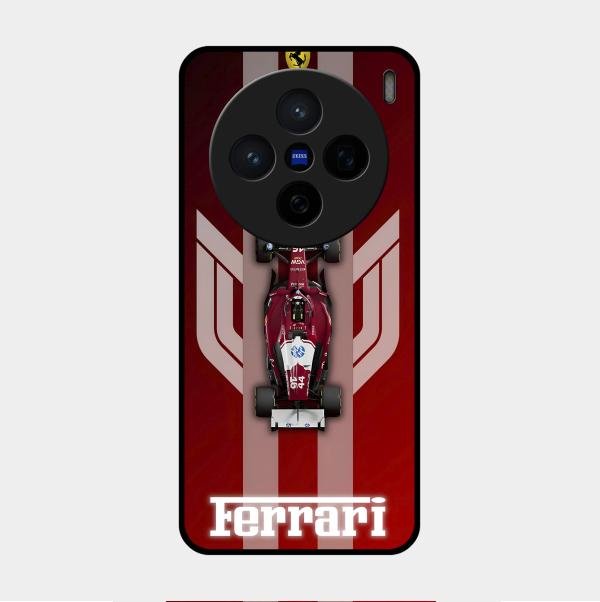 Ferrari Racing Legacy Glass Case For Vivo X200 5G