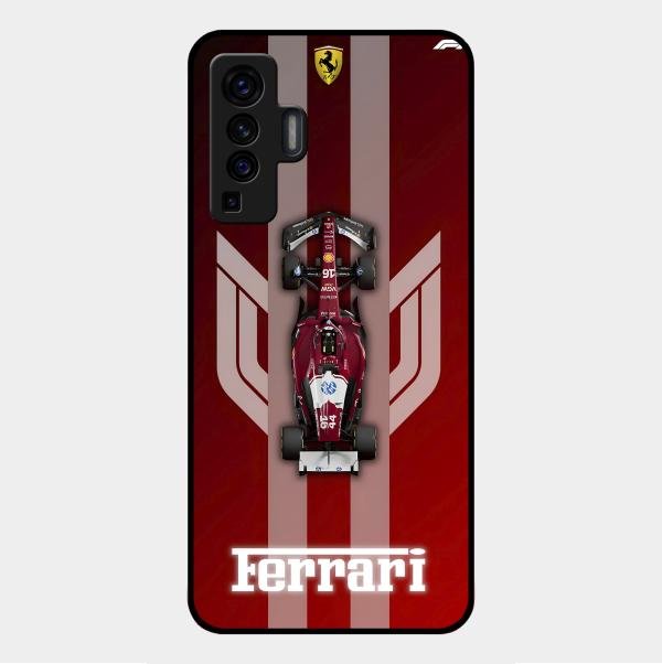 Ferrari Racing Legacy Glass Case For Vivo X50 5G